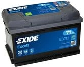 EXIDE EB712 Excell Starterbatterie 71Ah 12V 670A B13 DIN/ISO LB3 Kompatibel mit VW
