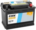 EXIDE EB740 Excell Autobaterie/Starterbatterie 74Ah 12V 680A B13 DIN/ISO L3