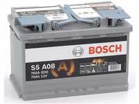 Bosch S5A08 - Autobatterie - 70A/h - 760A - AGM-Technologie - angepasst für