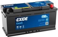 EXIDE EB1100 Excell Starterbatterie 110Ah 12V 850A DIN/ISO L6 Kompatibel mit VW