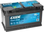 EXIDE EL752 EFB Starterbatterie 75Ah 12V 730A EFB DIN/ISO LB4