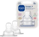 MAM Sauger Gr&ouml;&szlig;e X im Doppelpack, Flaschensauger (Durchflussrate extra schnell),