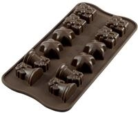 silikomart | SCG06 Silikonform f&uuml;r weihnachtliche Pralinen, Antihaft, 1er Pack Form