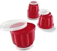 K&Uuml;CHENPROFI Puddingf&ouml;rmchen 6er-Set mit Bel&uuml;ftungsdeckel, 150 ml