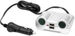 Cartrend 80221 Doppelsteckdose 12 Volt mit USB-Port