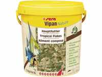 sera Vipan Nature Großflocke 10l (2kg) - XL-Hauptfutter mit 4% Insektenmehl &