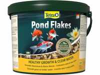 Tetra Pond Flakes – Fischfutter für kleinere und junge Teichfische in Flockenform,