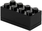 LEGO Mini Box 8 Kn&ouml;pfe Schwarz &ndash; Vielseitige Kleine Aufbewahrungsbox f&uuml;r Snacks,