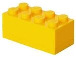 LEGO Mini-Box, 8 Noppen, Lunchbox-Einsatz, Snackbox, gelb