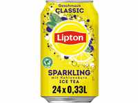 LIPTON ICE TEA Sparkling Classic, Eistee mit Kohlensäure und Zitronen...