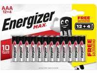 Energizer Max Batterien AAA, 16 Stück, E300125703, chrom