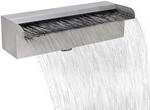vidaXL Pool-Wasserfall Font&auml;ne Rechteckig Edelstahl 30 cm