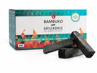 McBrikett BAMBUKO Premium Grillkohle, 8 kg Bio Bambuskohle, rauchfrei & sehr heiß