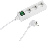 Vivanco EBLS3 W 3-fach Steckdosenleiste mit Schalter und Kindersicherung (3 m