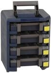 raaco HandyBoxxser 4x4: Robuste Sortimentskasten f&uuml;r Werkstatt, Kistenberg mit 4
