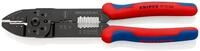 KNIPEX Crimpzange auf SB-Karte schwarz lackiert mit Mehrkomponenten-H&uuml;llen 240 mm,