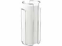WENKO Toilettenpapier-Ersatzrollenhalter Chrom - für 3 Rollen, Stahl, 13.5 x 32 x 14