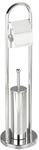 WENKO Stand WC-Garnitur Mod. Vasto Edelstahl 2 in 1 Kombination Toilettenpapierhalter