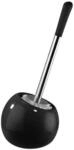 Sanwood 6402425 Coppa WC-B&uuml;rstengarnitur, Keramik, schwarz, 16 x 37 x 16 cm