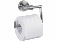 WENKO Toilettenpapierhalter Bosio Edelstahl matt - WC-Rollenhalter, ohne Deckel,