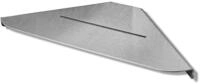 Eck-Duschablage 23 x 23 cm breit, Edelstahl massiv, geb&uuml;rstet, Duschregal Ecke,
