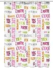 Kleine Wolke Duschvorhang Script, 180 x 200 cm, Multicolor