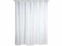 WENKO Anti-Schimmel Duschvorhang Weiß, Textil-Vorhang mit Antischimmel Effekt fürs