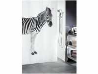 Spirella Zebra Black Duschvorhang 180 x 200cm. (Breite x Höhe), schwarz und...