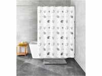 Kleine Wolke Duschvorhang Sheep, Polyester, Mehrfarbig, 180 cm x 200 cm