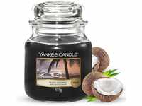 Yankee Candle Duftkerze im Glas (mittelgroß) | Black Coconut | Brenndauer bis zu 75