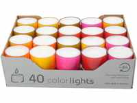 Wenzel-Kerzen Colorlights-Winter Edition Teelichte 8h Brenndauer, farbige PC...