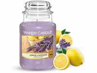Yankee Candle Duftkerze im großen Jar, Lemon Lavender, Brenndauer bis zu 150 Stunden
