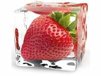 Eurographics DG-AU2129 Glasbild Deco Glass Iced Strawberry 20 x 20 cm