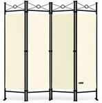 DEUBA&reg; Trennwand 180x160cm 4 teilig Blickdicht Freistehend Faltbar Stabil...