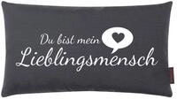 Kissen Lieblingsmensch anthrazit 25x45 cm Made in Germany/&Ouml;kotex 100