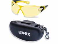 UVEX Schutzbrille pheos cx2 9198285 schwarz/gelb/amber mit UV-Schutz im Set...