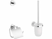 GROHE Essentials Accessoires Bath (WC-Set 3 in 1, Material: Glas / Metall) chrom,