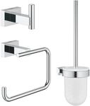 GROHE Essentials Cube - WC-Set 3 in 1 (Pflegeleichte Chromoberfl&auml;che, Material aus