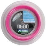 YONEX Fluo BG 80 Neon Pink 200 m Tennisrolle Badminton 200 m Multifilament,...
