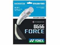 YONEX BG66 Force Badmintonsaite, WeiÃŸ, EinheitsgröÃŸe