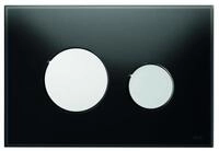TECE 1 x Teceloop-Blende WC-Platte Nr. 9240678 Glas kaffeebraun, Wei&szlig;/Edelstahl