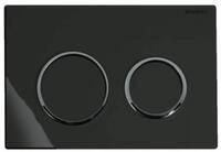 Geberit Omega 20 Dr&uuml;ckerplatte Schwarz Gl&auml;nzend/Chrom/Schwarz f&uuml;r Geberit Omega