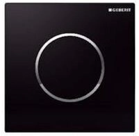 Geberit Sigma 10 Urinalbedienungsset pneumatisch Schwarz-Chrom-Schwarz