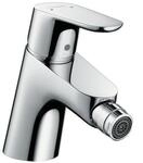 hansgrohe Focus Einhebel-Bidetarmatur mit Push-Open Ablaufgarnitur, Chrom