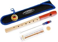 Classic Cantabile Pivella Blockfl&ouml;te Rot, deutsche Griffweise, Inkl. Etui 