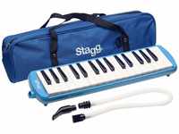 Stagg MELOSTA32BL 32-Noten Melodica mit Tasche blau