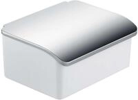 Keuco Feuchtpapierbox Elegance, (Porzellanbeh&auml;lter wei&szlig;, Deckel verchromt,