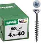 SPAX Universalschraube, 4,5 x 40 mm, 500 St&uuml;ck, Teilgewinde, Senkkopf, T-STAR plus