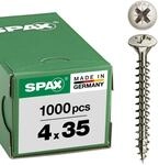 SPAX Universalschraube, 4,0 x 35 mm, 1000 St&uuml;ck, Kreuzschlitz Z2, Linsensenkkopf,