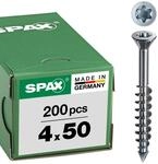 SPAX-M, MDF Schrauben, 4,0 x 50 mm, 200 St&uuml;ck, T-STAR plus, Senkkopf, Kleiner